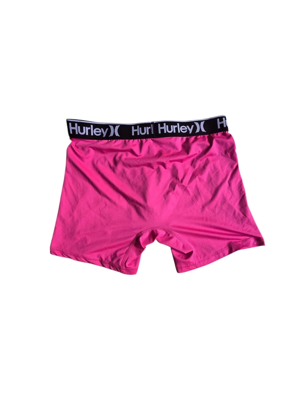 Hurley Men's Hot Pink Performance Boxer Briefs with Black Waistband Size M